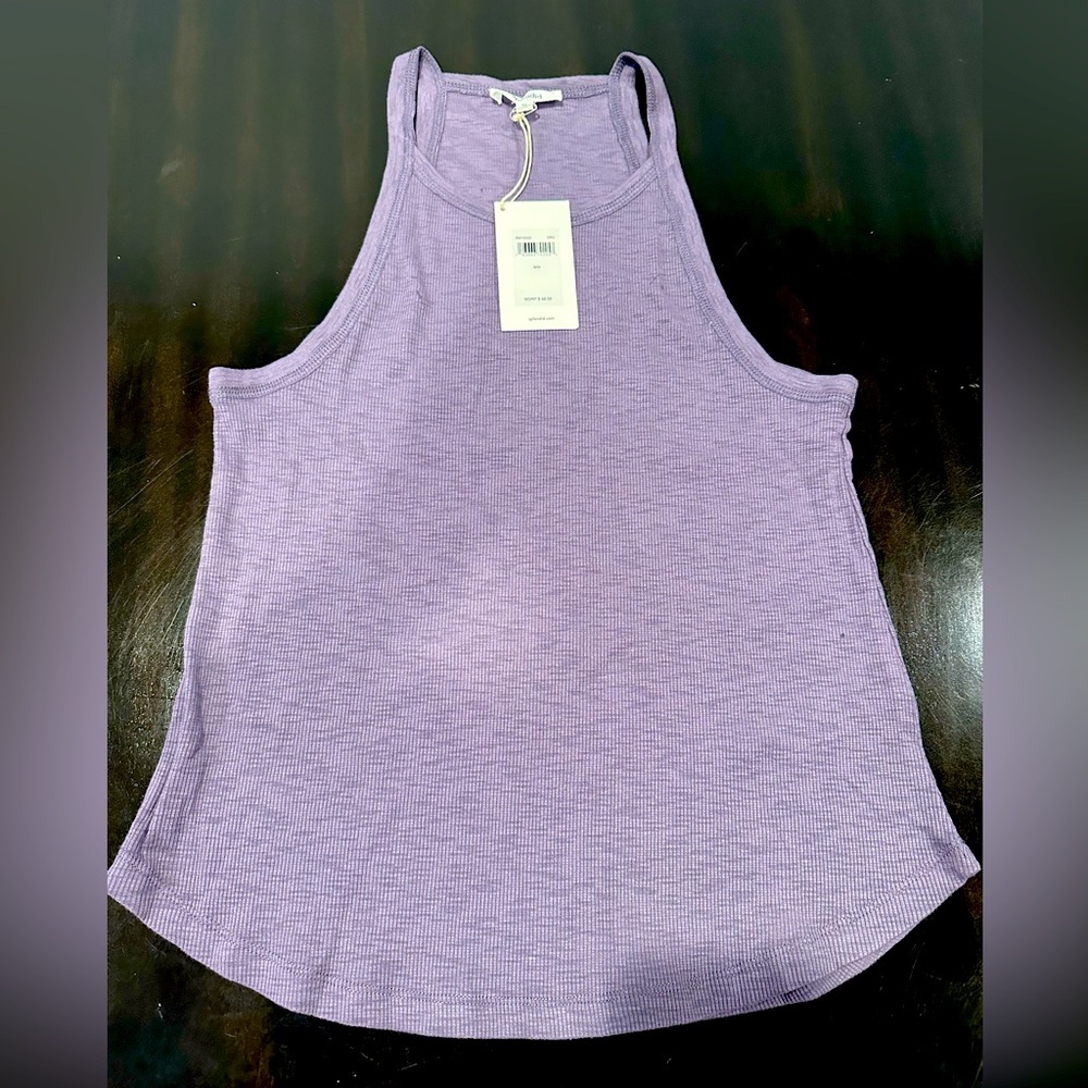 NWT Splendid women’s tank top size Large. Purple.Cotton stretch/ Poly/ Ela…
